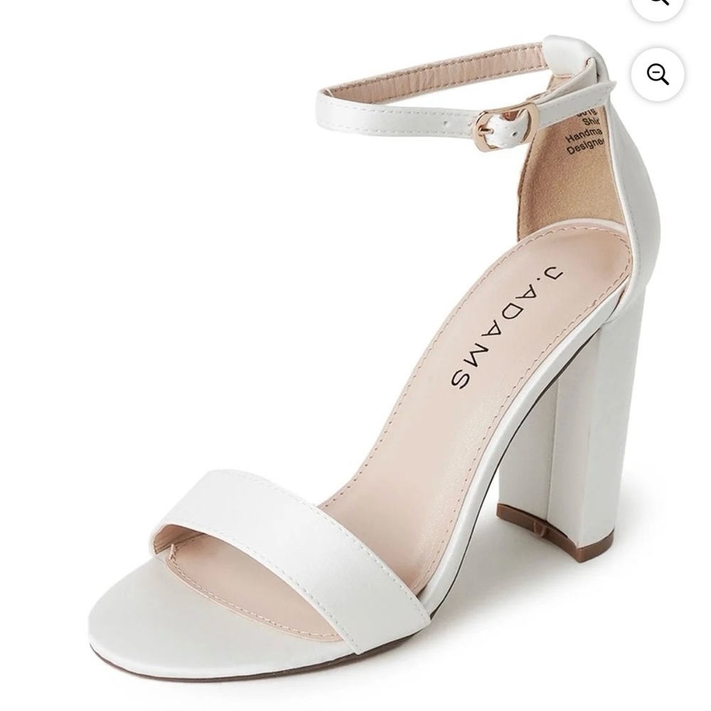 J. Adams Shirley Sandals, Ankle Strap Block Heel Block Heel Open Toes